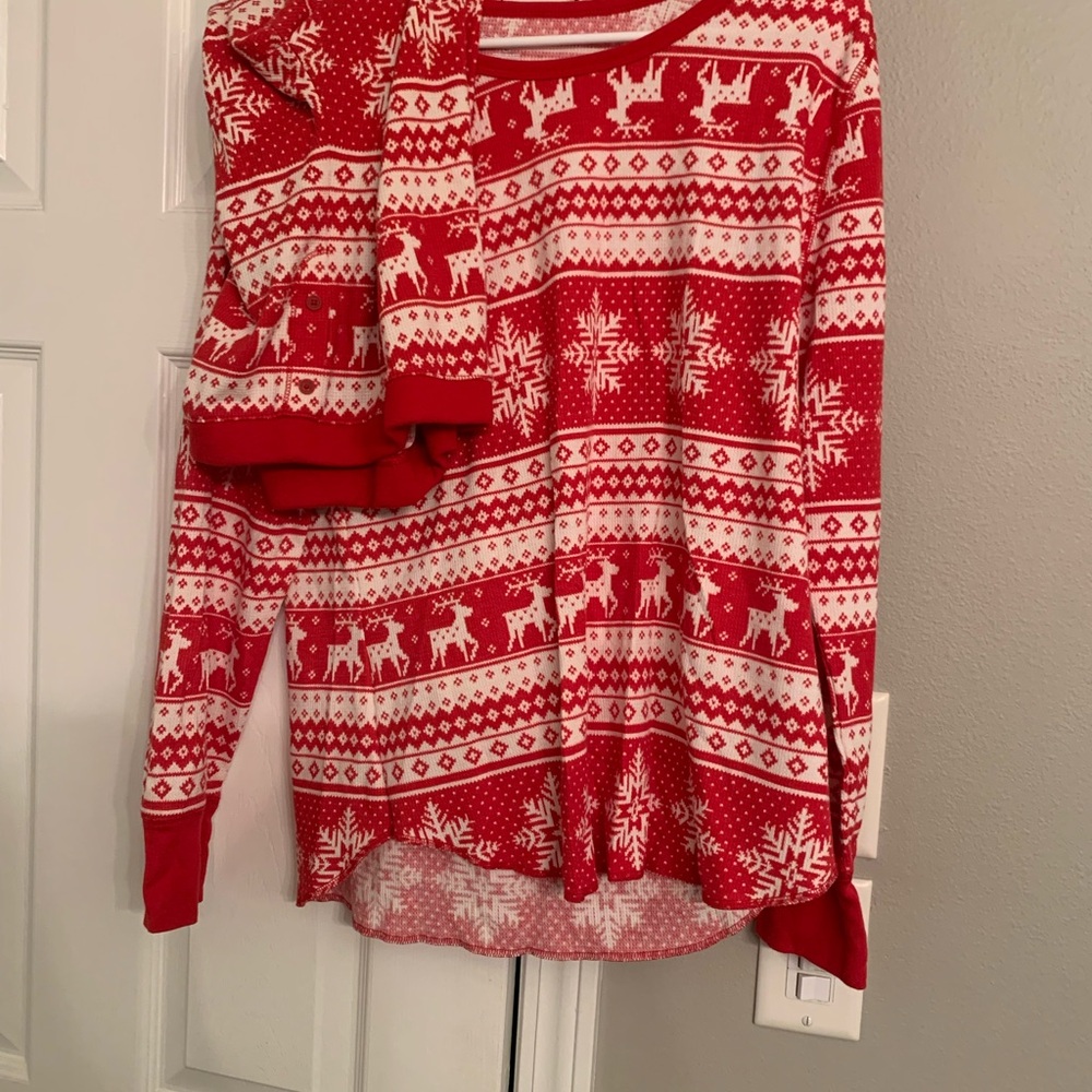 ❣️ NWOT old navy womens size XL Red and White Women's pajamas red white deer